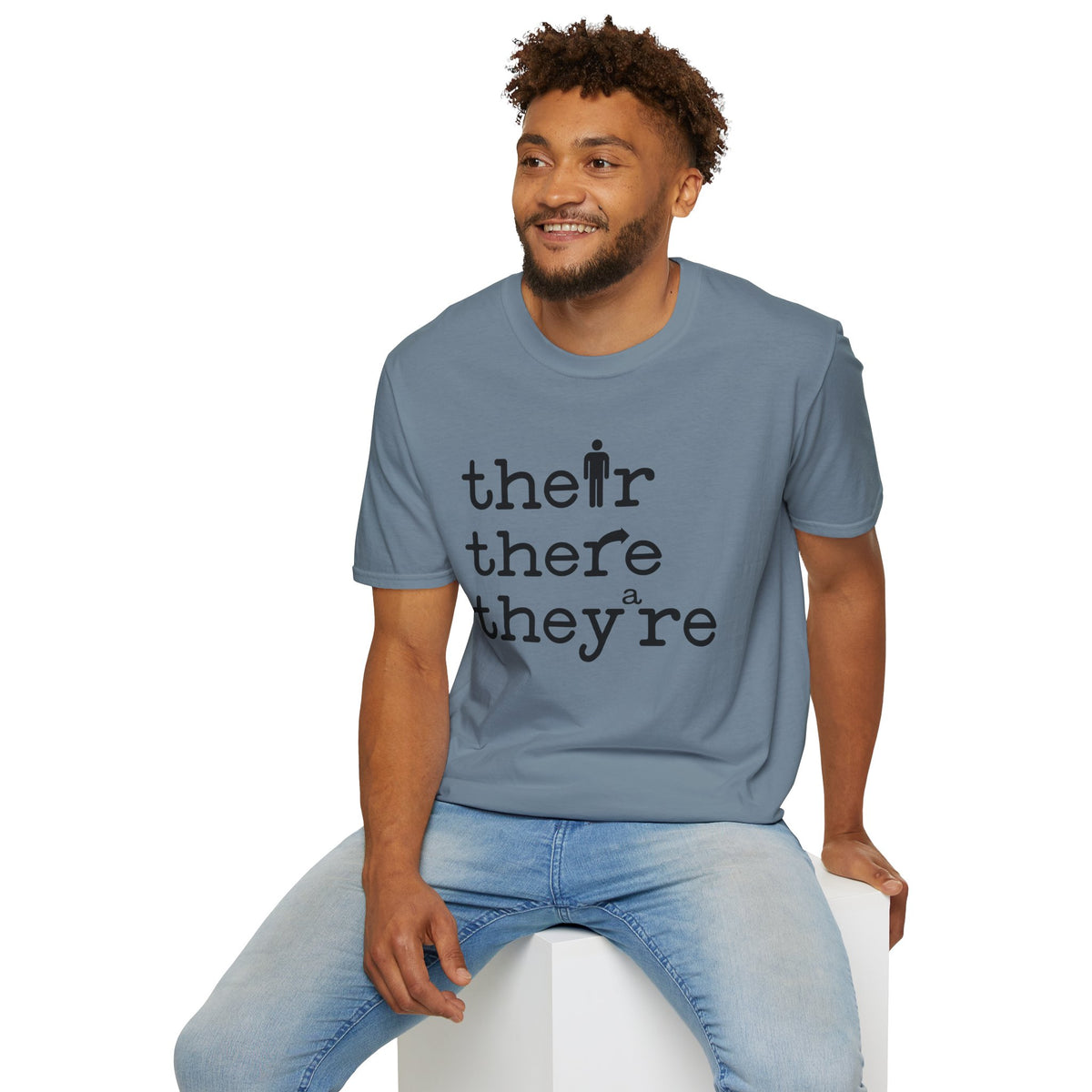 Their, There, They're Softstyle T-Shirt - Nerd Stuff