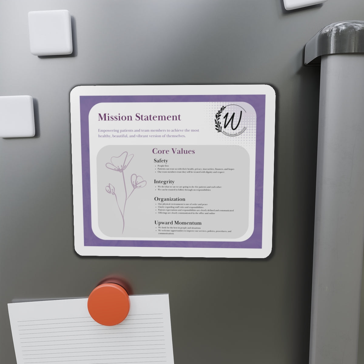 Wholesome Health Mission Statement Magnets