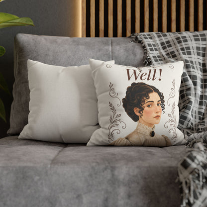 Well! - Emma M Lion Throw Pillow Cover