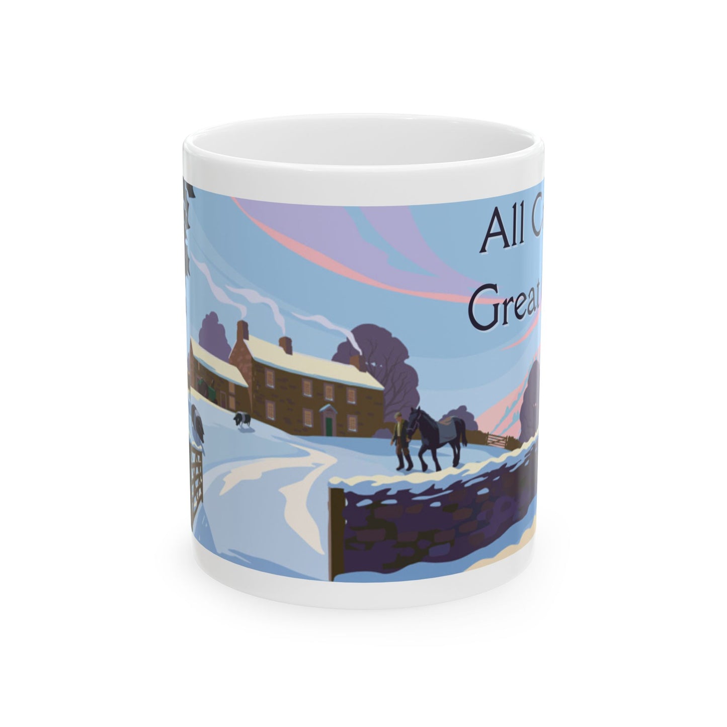 Winter Landscape - All Creatures Great and Small Coffee Mug