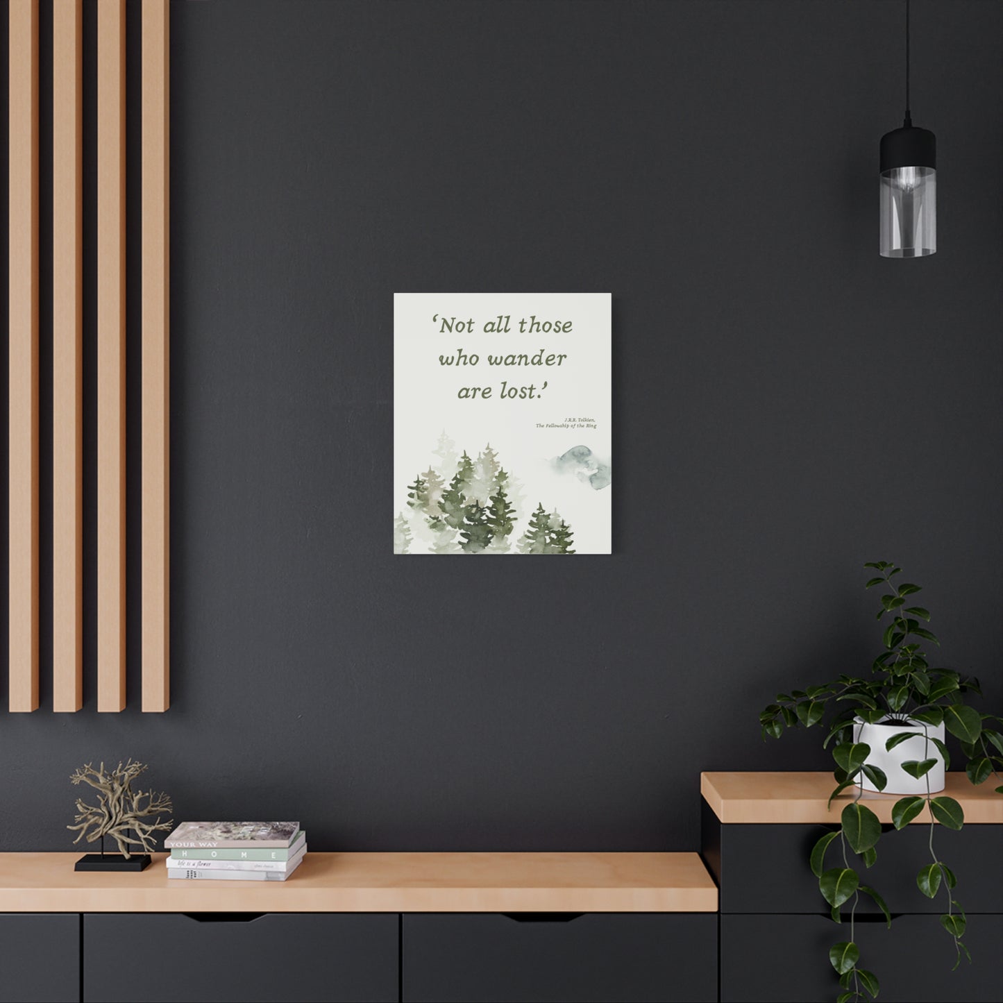 Not All Who Wander Tolkien Quote - Lord of the Rings Canvas Wall Art