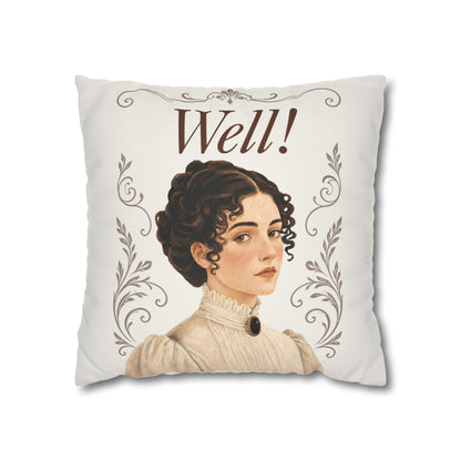 Well! - Emma M Lion Throw Pillow Cover