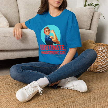 Obstinate Headstrong Rosie The Riveter - Jane Austen Quote T-shirt