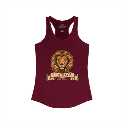 Aslan Courage Dear Heart - Chronicles of Narnia Racerback Tank Top