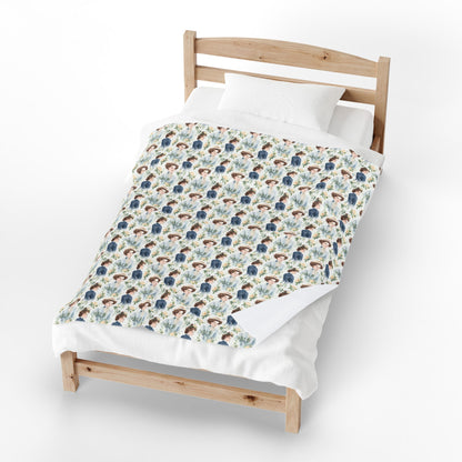 Velveteen Plush - Emma M Lion Throw Blanket