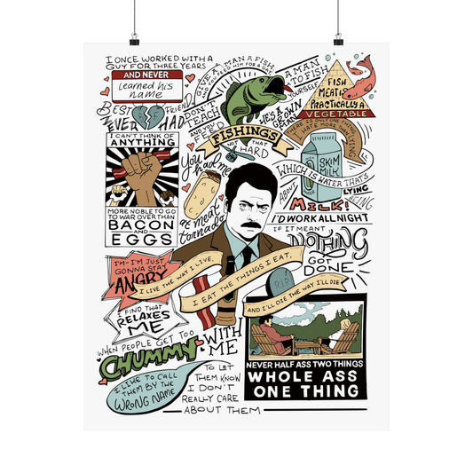 Ron Swanson Quotes - Parks & Rec Poster