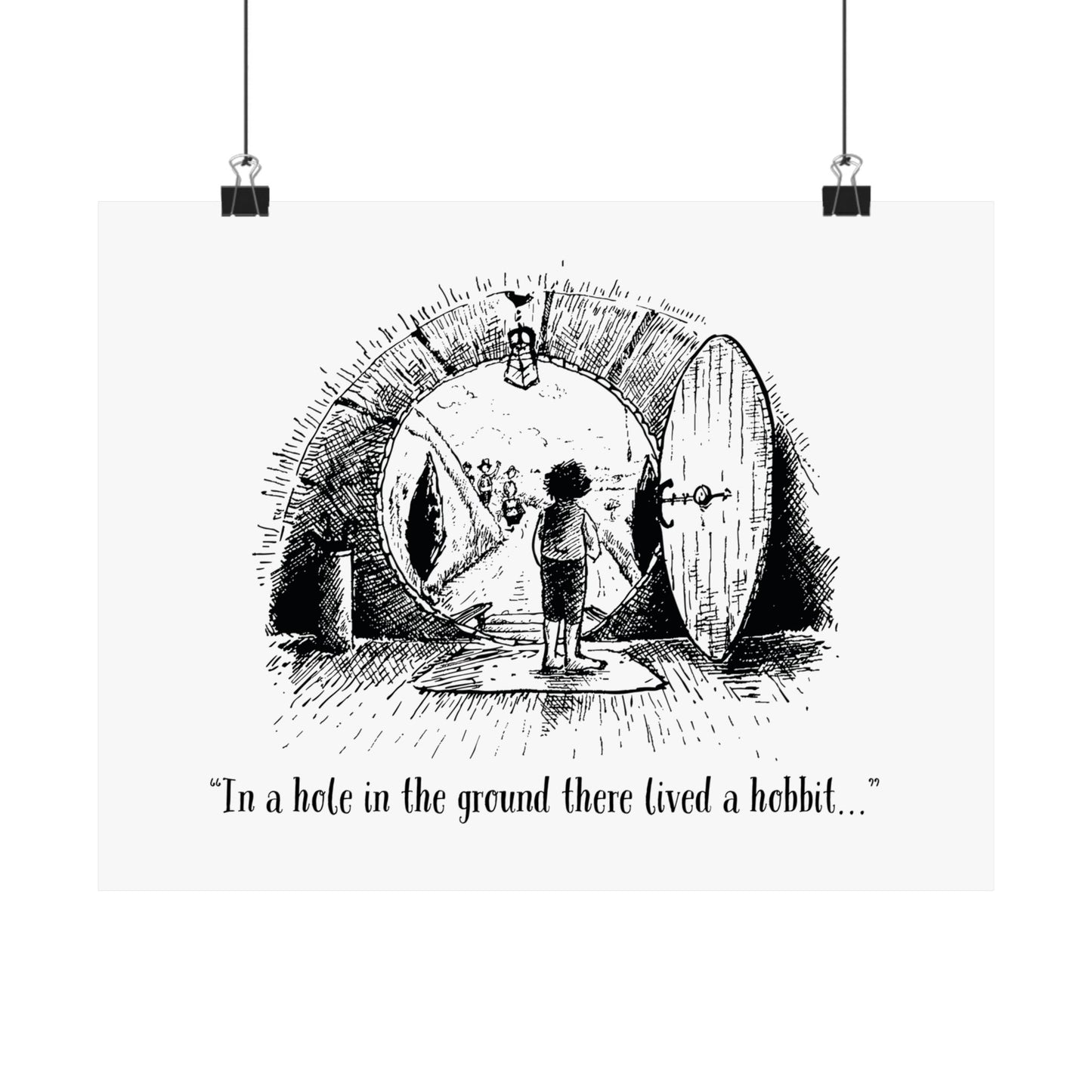 In a Hole in the Ground There Lived a Hobbit - Lord of the Rings Art Print