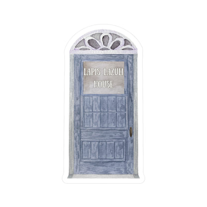 Lapis Lazuli House Front Door Sticker - Book Lovers