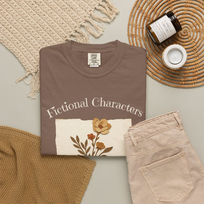 Fictional Characters Real Feelings - Book Lovers T-shirt