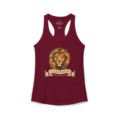 Aslan Courage Dear Heart - Chronicles of Narnia Racerback Tank Top