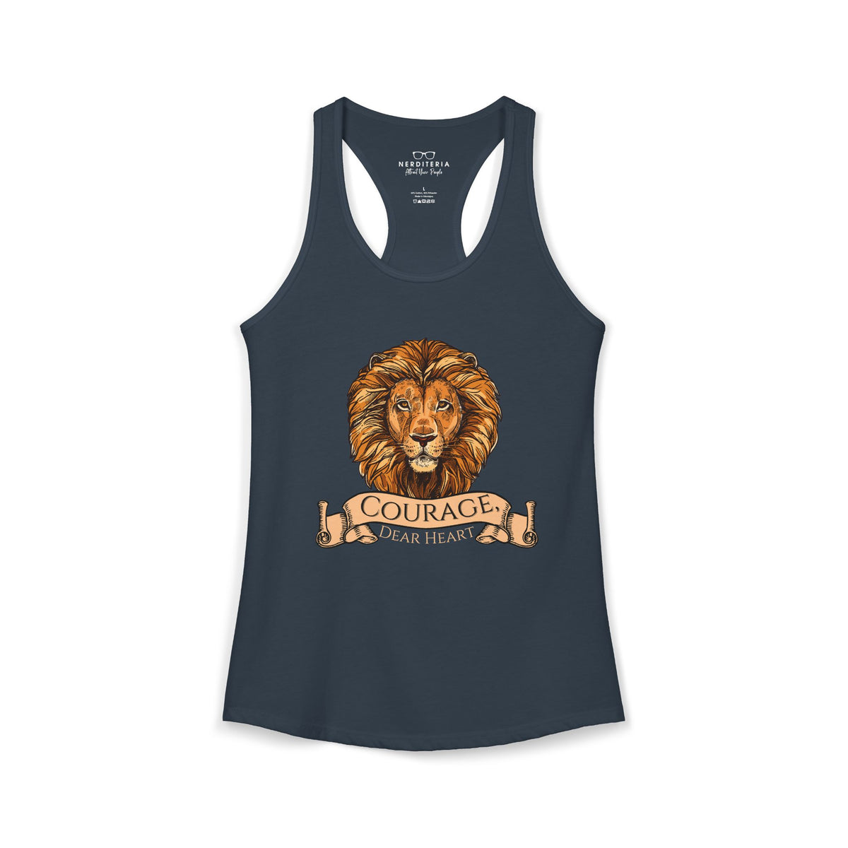Aslan Courage Dear Heart - Chronicles of Narnia Racerback Tank Top
