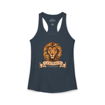 Aslan Courage Dear Heart - Chronicles of Narnia Racerback Tank Top