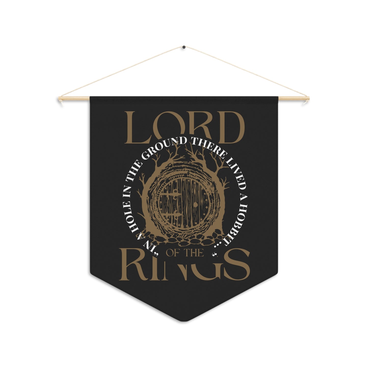 Hole in the Ground Pennant - Lord of the Rings Wall Art