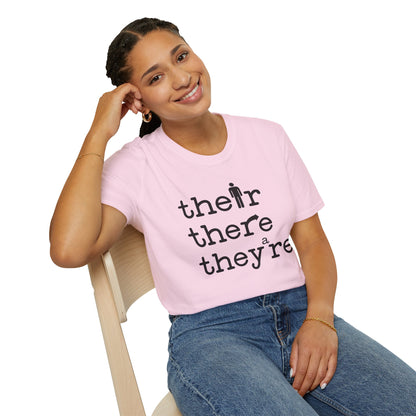 Their, There, They're Softstyle T-Shirt - Nerd Stuff