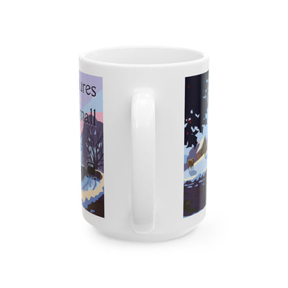 Winter Landscape - All Creatures Great and Small Coffee Mug