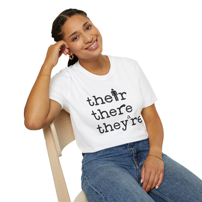 Their, There, They're Softstyle T-Shirt - Nerd Stuff