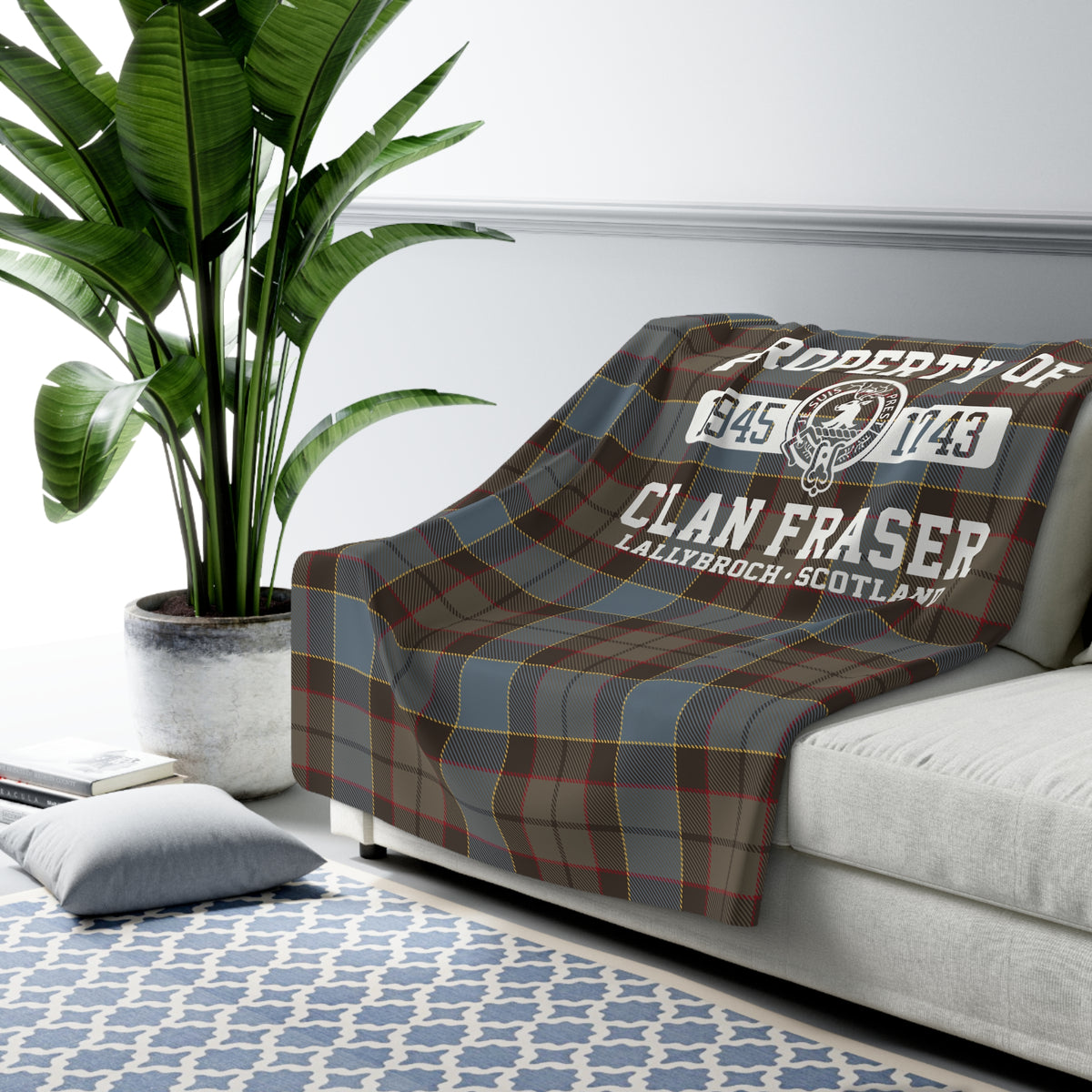 Property of Clan Fraser Sherpa Fleece Blanket - Outlander