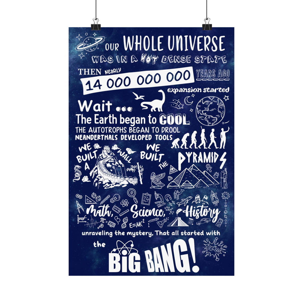 Big Bang Theory Theme Song Blue Sky Poster