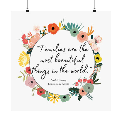 Families Louisa May Alcott Quote - Little Women Art Print