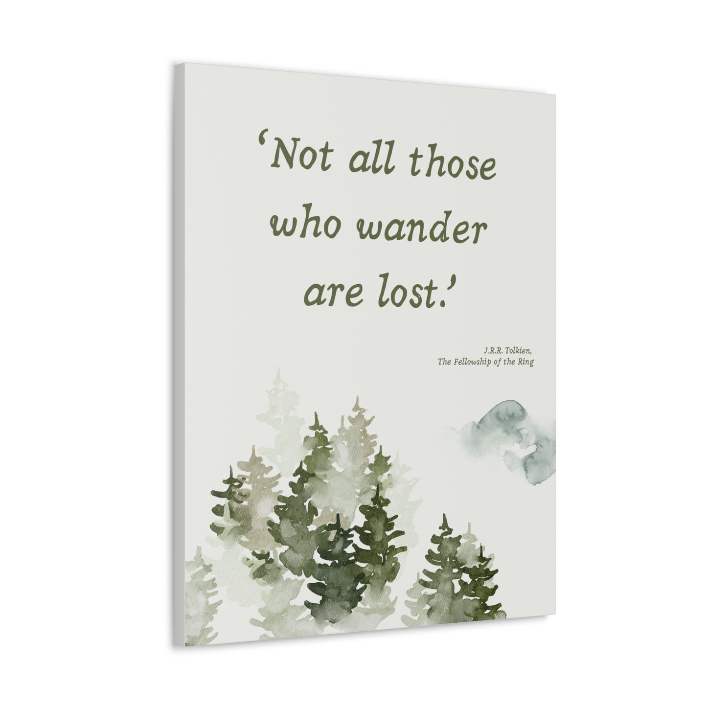 Not All Who Wander Tolkien Quote - Lord of the Rings Canvas Wall Art