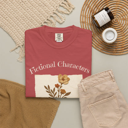 Fictional Characters Real Feelings - Book Lovers T-shirt