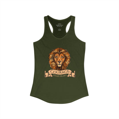Aslan Courage Dear Heart - Chronicles of Narnia Racerback Tank Top