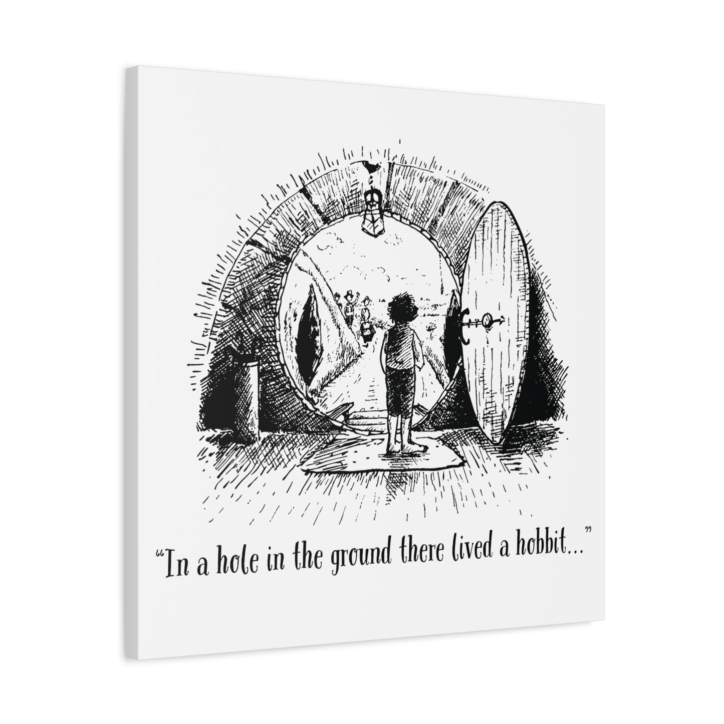In a Hole in the Ground There Lived a Hobbit - Lord of the Rings Canvas Wall Art