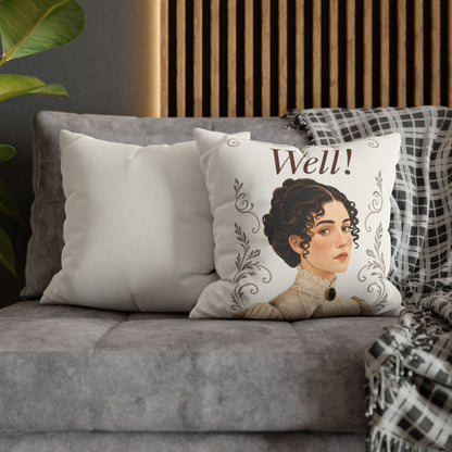Well! - Emma M Lion Throw Pillow Cover