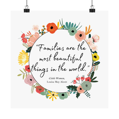 Families Louisa May Alcott Quote - Little Women Art Print