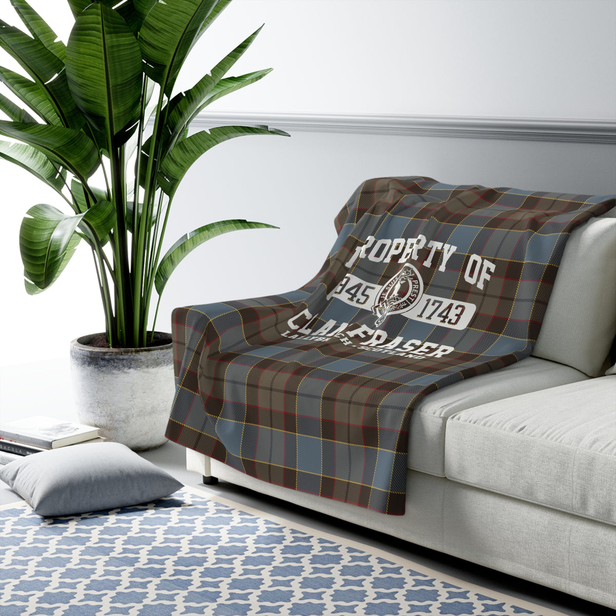 Property of Clan Fraser Sherpa Fleece Blanket - Outlander