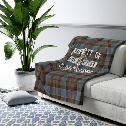 Property of Clan Fraser Sherpa Fleece Blanket - Outlander