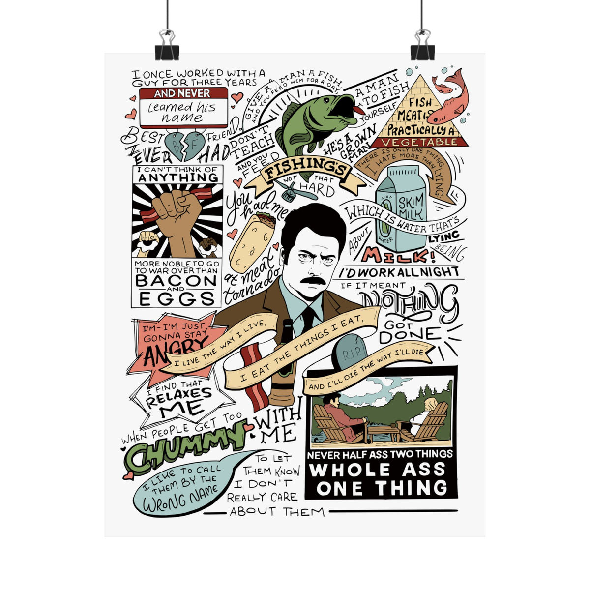 Ron Swanson Quotes - Parks & Rec Poster
