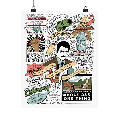 Ron Swanson Quotes - Parks & Rec Poster
