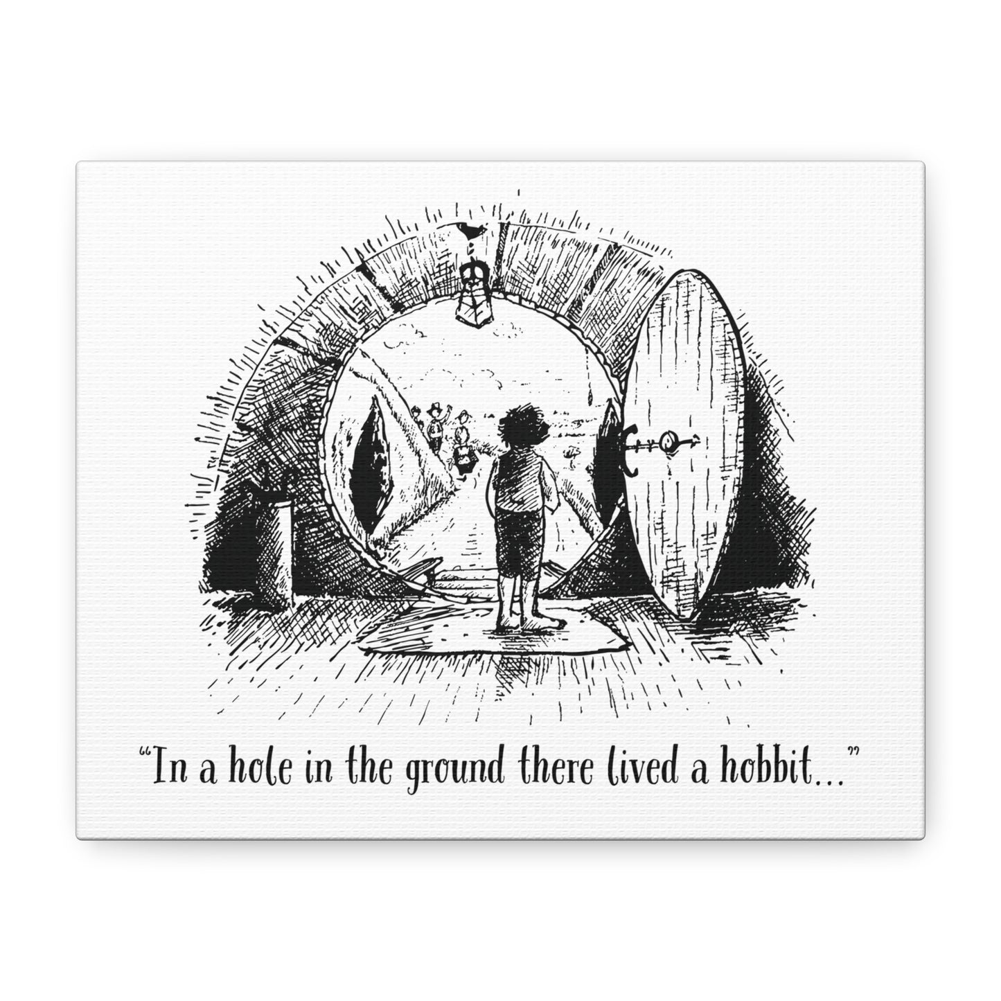 In a Hole in the Ground There Lived a Hobbit - Lord of the Rings Canvas Wall Art