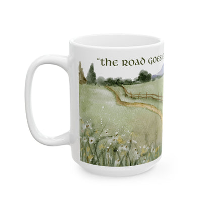The Road Goes Ever On - Lord of the Rings Coffee Mug