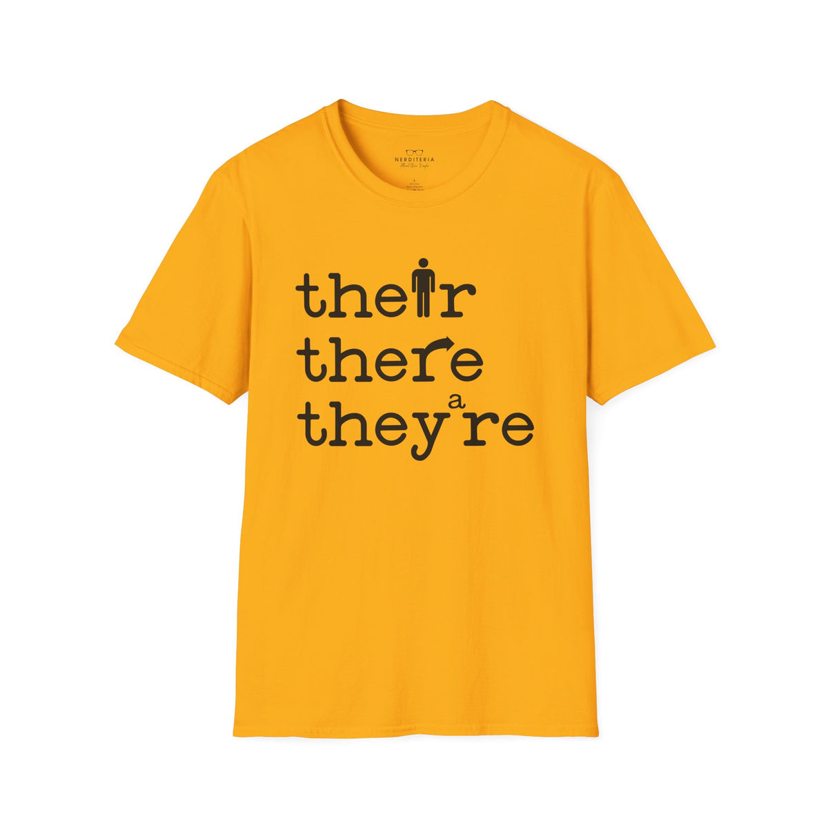 Their, There, They're Softstyle T-Shirt - Nerd Stuff