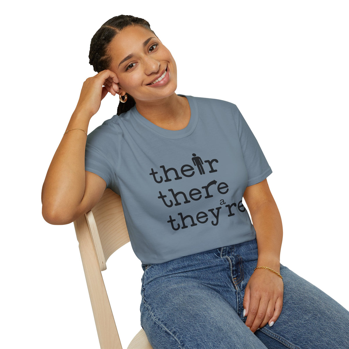 Their, There, They're Softstyle T-Shirt - Nerd Stuff