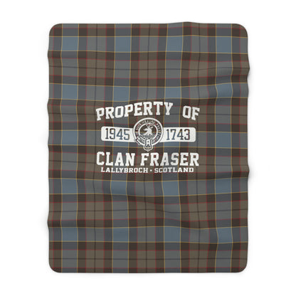 Property of Clan Fraser Sherpa Fleece Blanket - Outlander