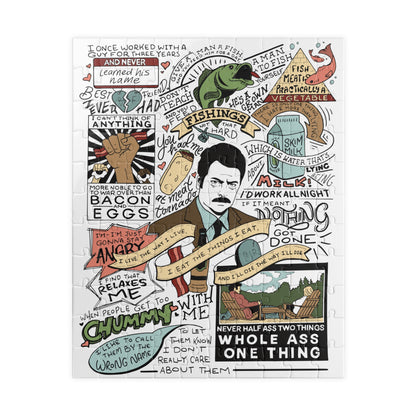 Ron Swanson Quote Puzzle - Parks & Rec Fans