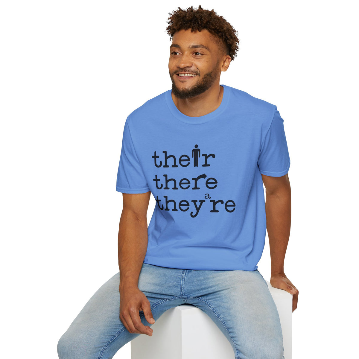 Their, There, They're Softstyle T-Shirt - Nerd Stuff
