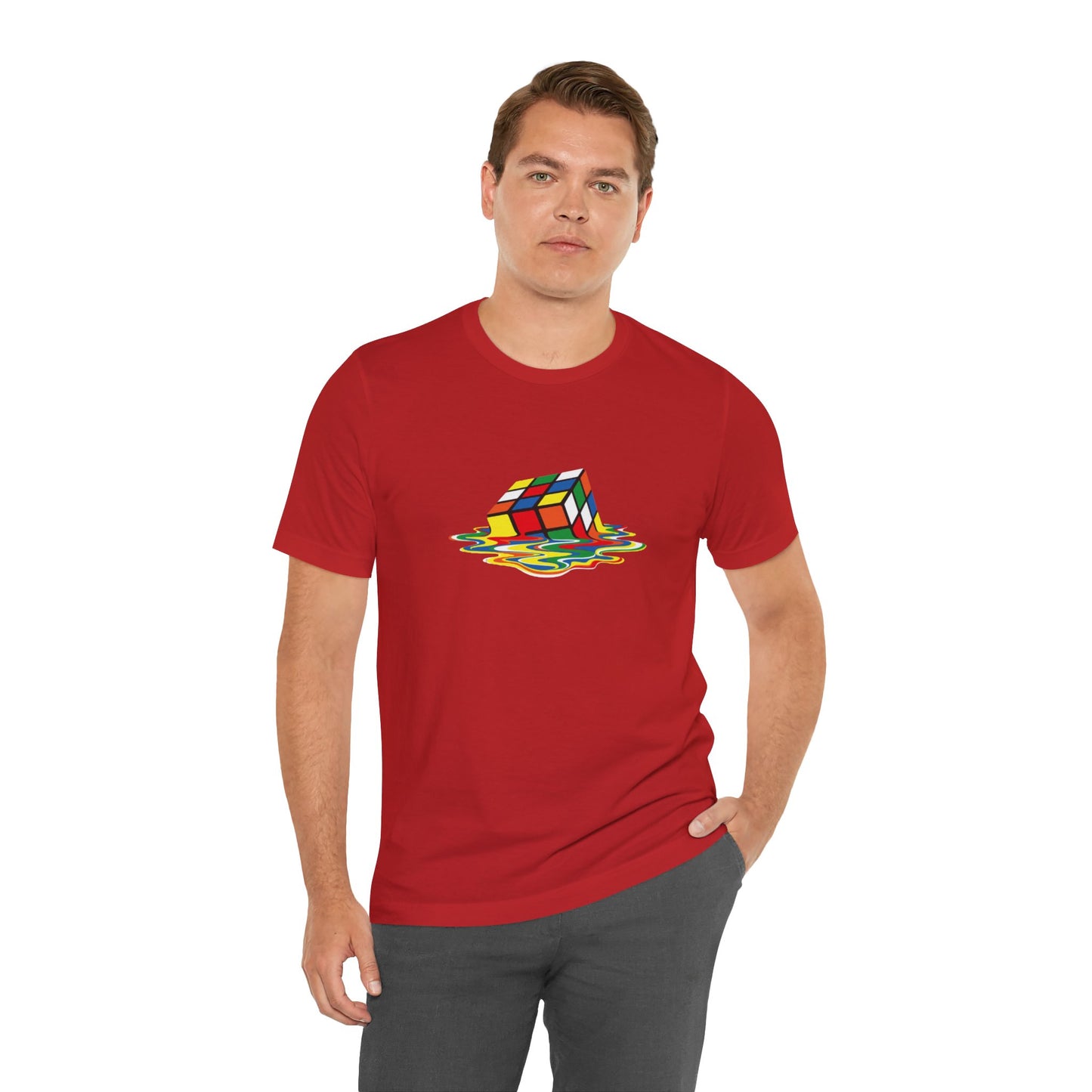 Melting Puzzle Cube T-shirt - Big Bang Theory