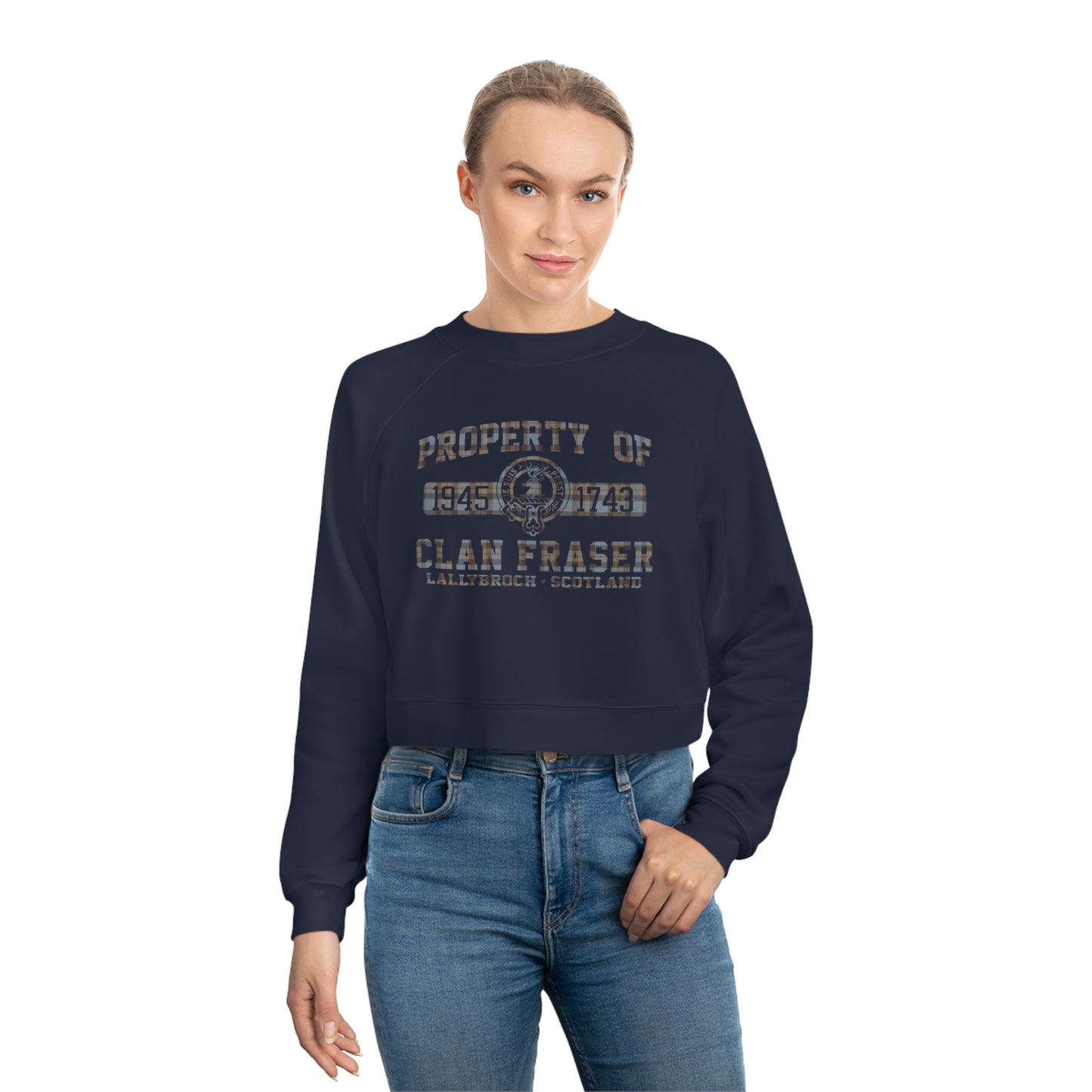Property of Clan Fraser Women's Cropped Fleece Pullover