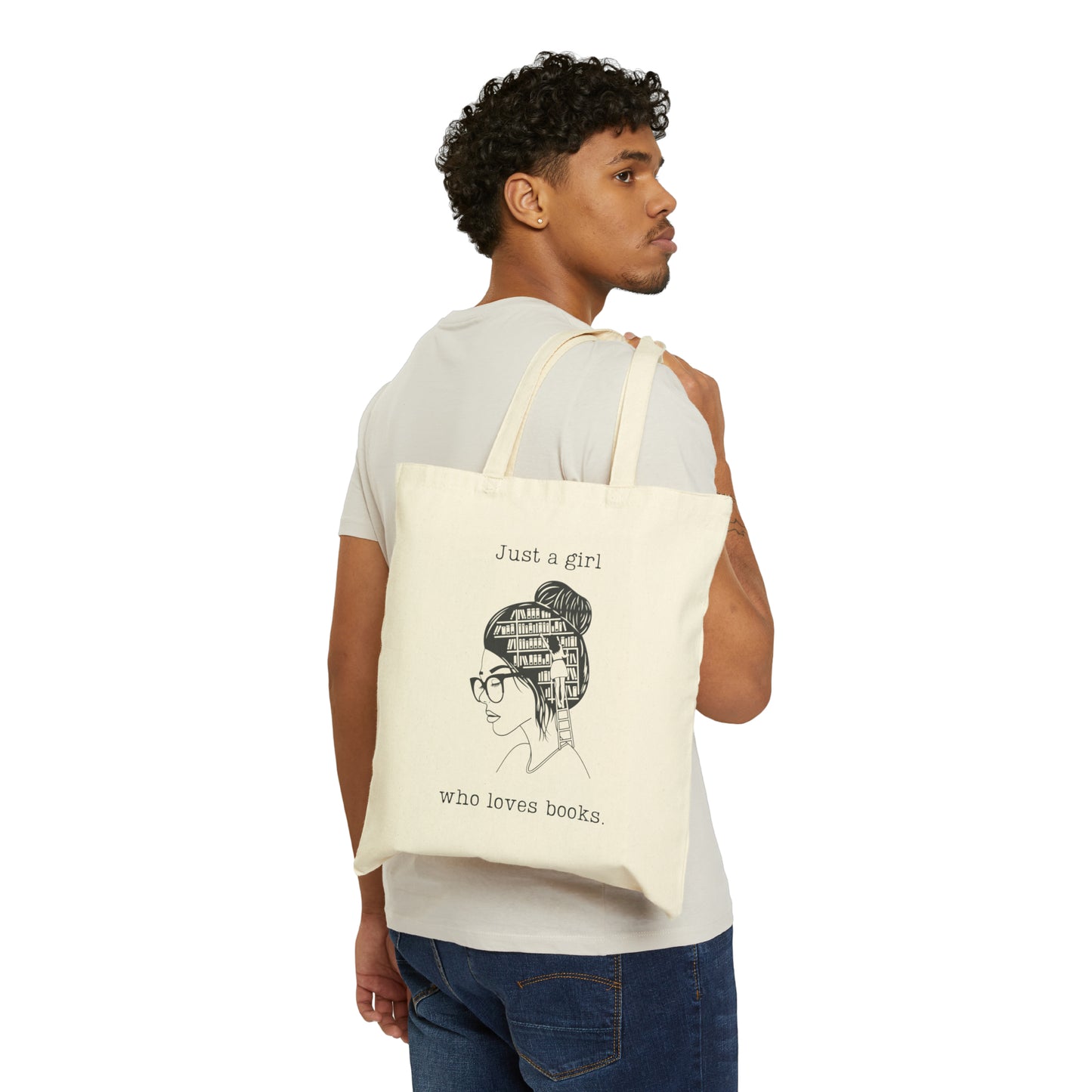 Just a Girl Who Loves Books Canvas Tote Bag