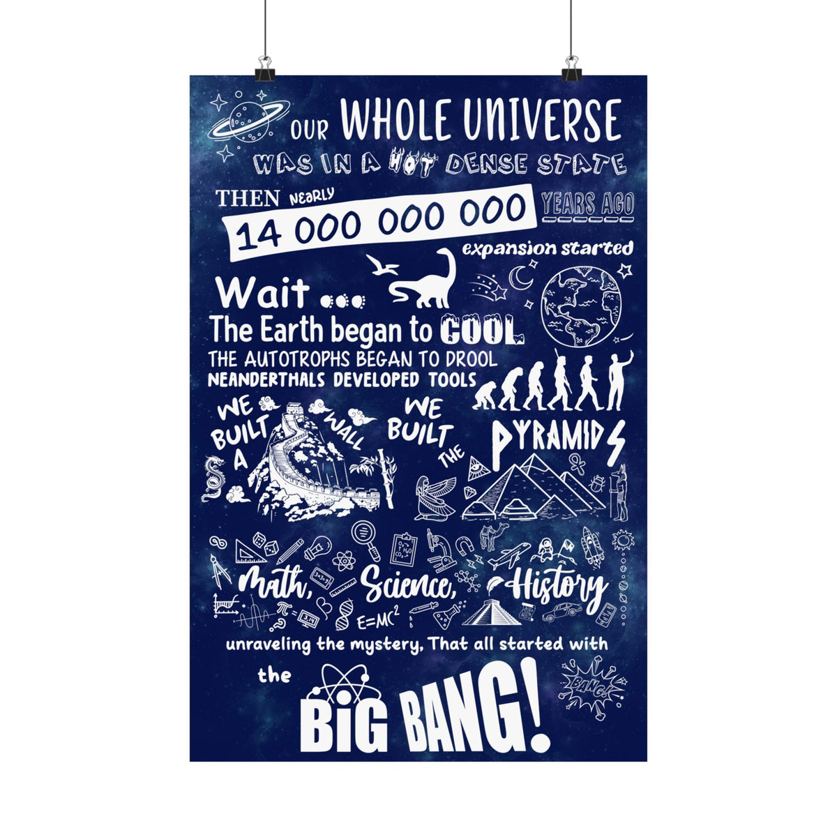 Big Bang Theory Theme Song Blue Sky Poster