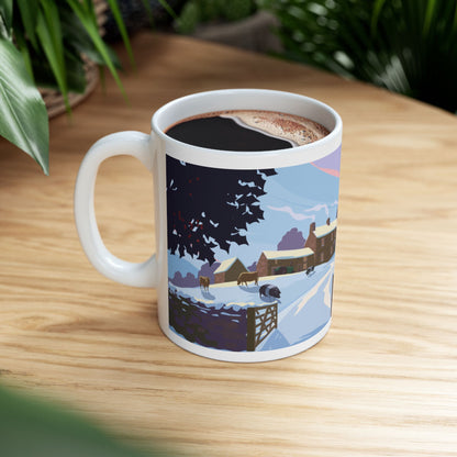 Winter Landscape - All Creatures Great and Small Coffee Mug
