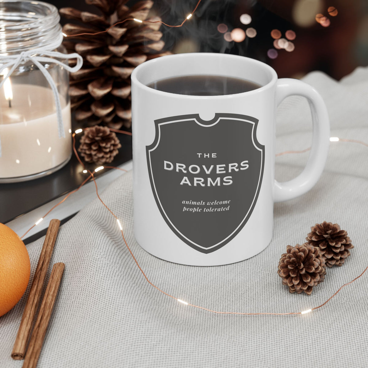 The Drovers Arms (Gray) - All Creatures Great and Small Coffee Mug