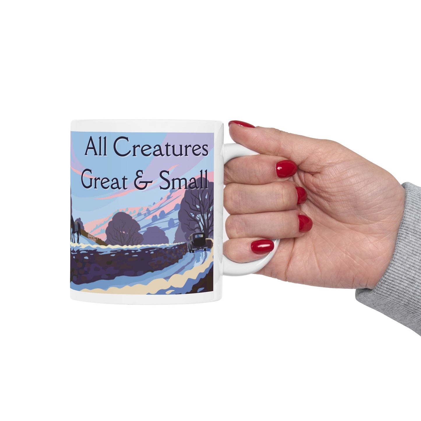 Winter Landscape - All Creatures Great and Small Coffee Mug