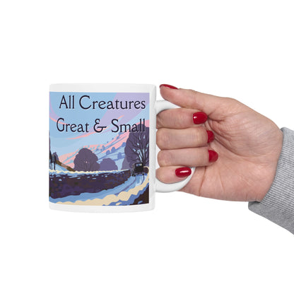 Winter Landscape - All Creatures Great and Small Coffee Mug
