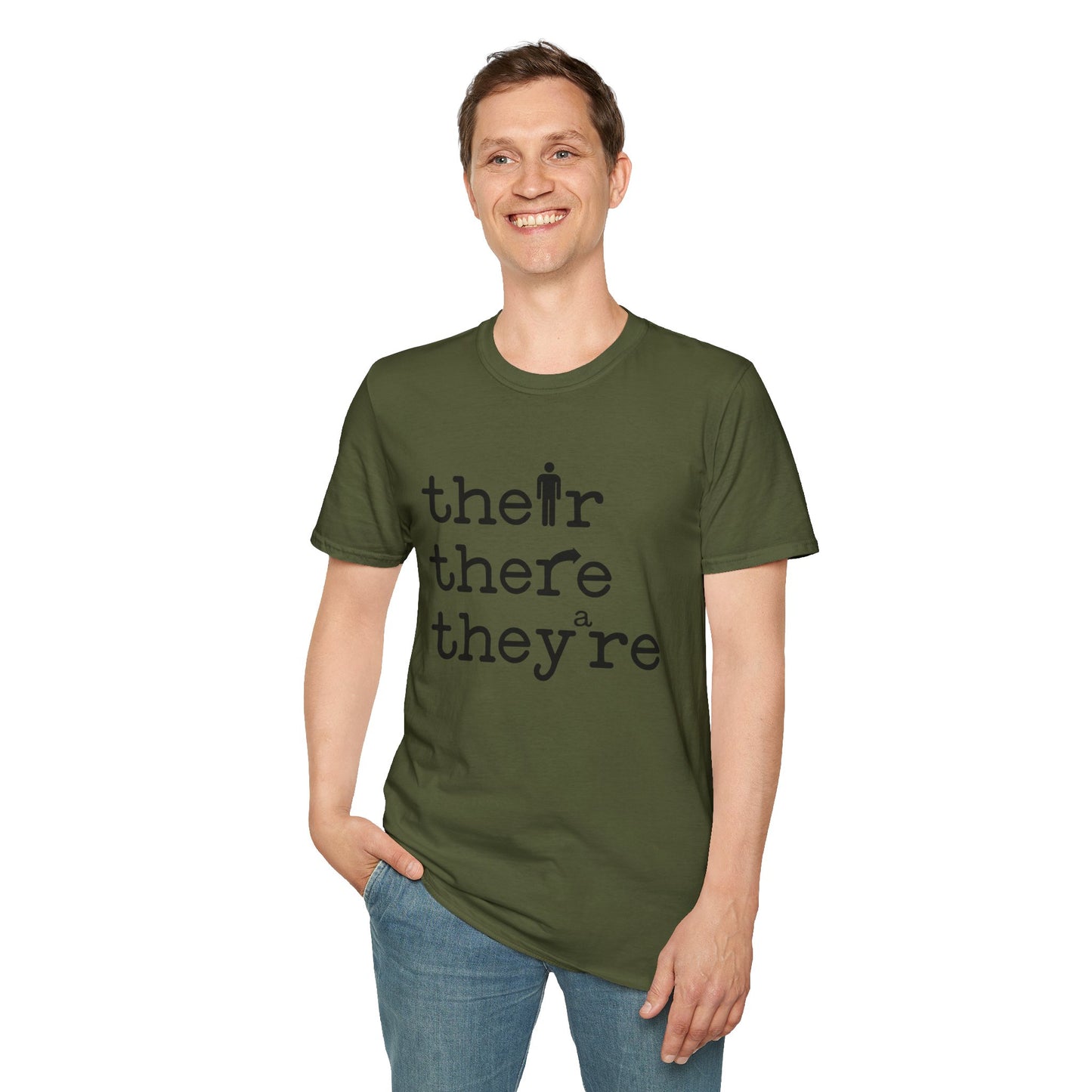 Their, There, They're Softstyle T-Shirt - Nerd Stuff