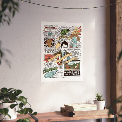 Ron Swanson Quotes - Parks & Rec Poster